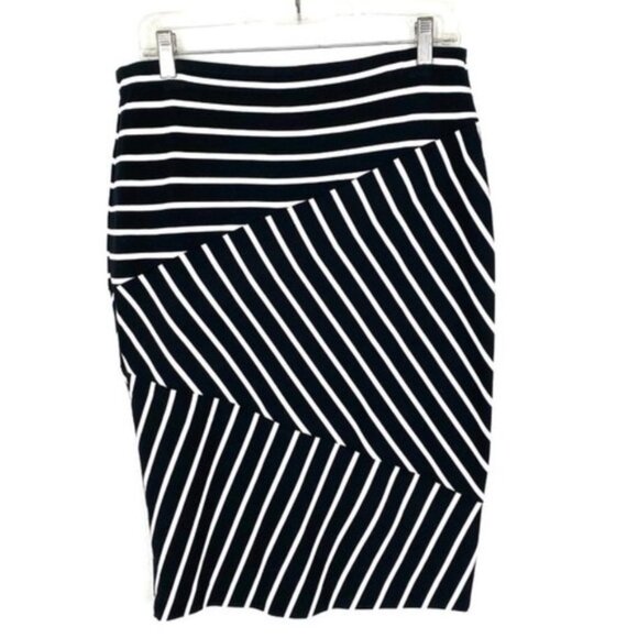Mossimo | black & white stripe pencil skirt - Picture 1 of 6